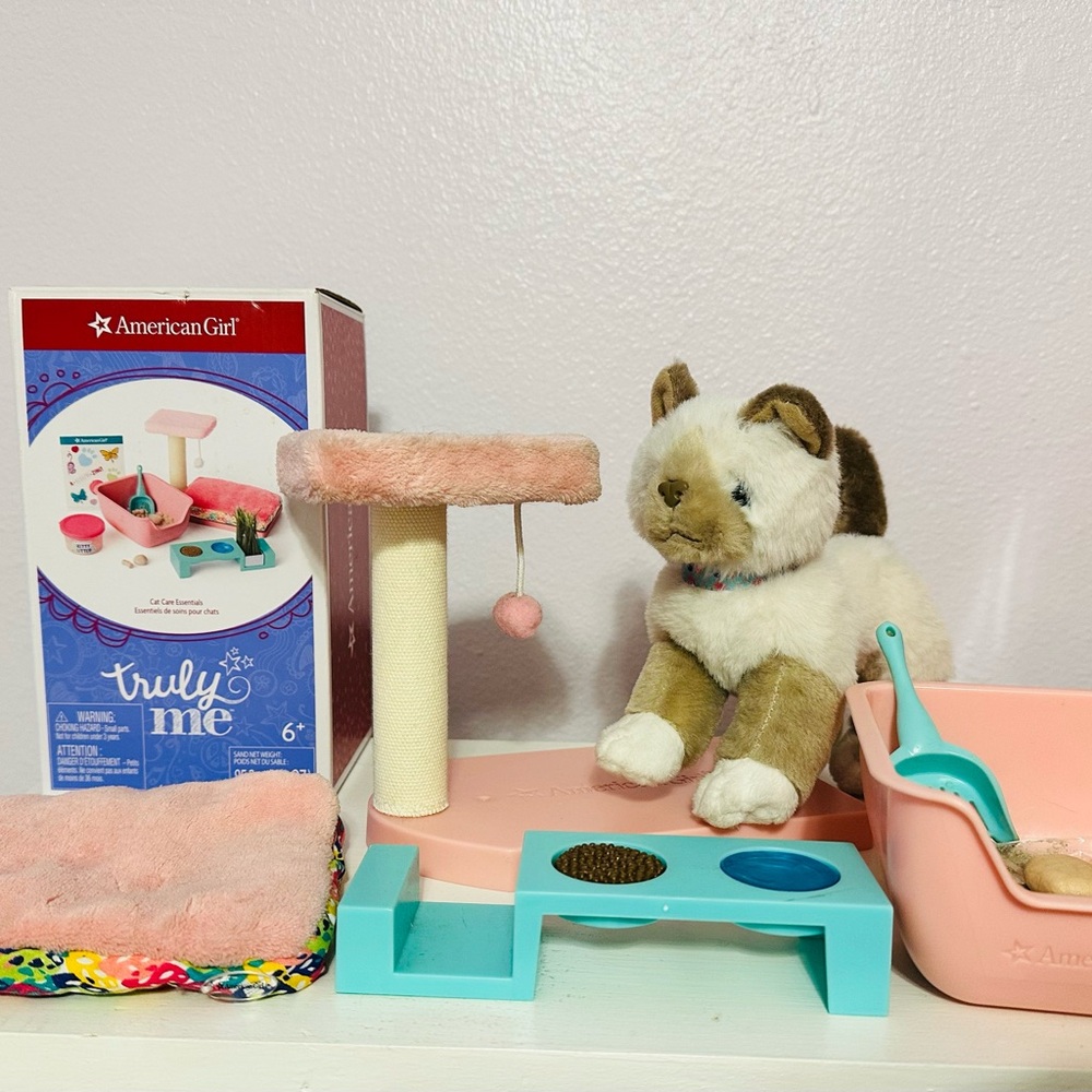 American Girl Truly Me Pet Care Set Plus Cat!